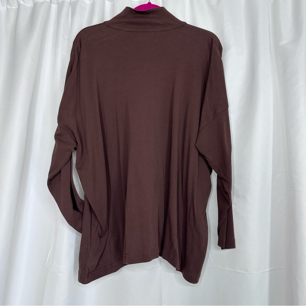Eskandar Slope Shoulder Zip Up Sweatshirt Jacket Cotton One size Fits Most - Picture 6 of 7